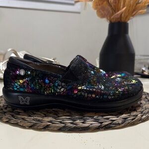 Alegria Multicolor Slip-On Mules